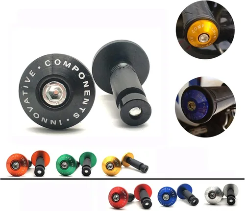 Vista 5 de Agarres universales para manillar de motocicleta para FZ0 7 9 6 FAZER 6R XJ6 Diversion XSR 700 900 TDM 900 MT 125 01 extremo del mango (color negro)