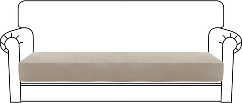 Vista 73 de MAXIJIN Fundas de cojín elásticas de terciopelo para sofá, funda de cojín suave de repuesto para sofá de dos plazas, protector de asiento