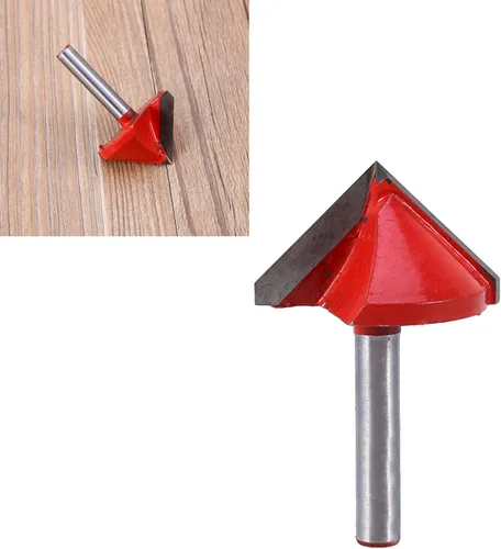 Vista 3 de V Router Bit 3D V Router Bits Tratamiento y ranurado Bits Forma Fresado Cuchillo Cortador de Madera CNC Grabado Router Bit 1/4