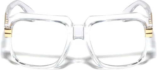 Vista 2 de Gazelle Emcee - Gafas de sol cuadradas de gran tamaño con lentes transparentes