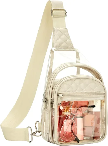 Vista 7 de Vorspack Clear Bag for Stadium Events - Crossbody Bag for Women Clear Stadium Bag for Concerts Sports Festivals