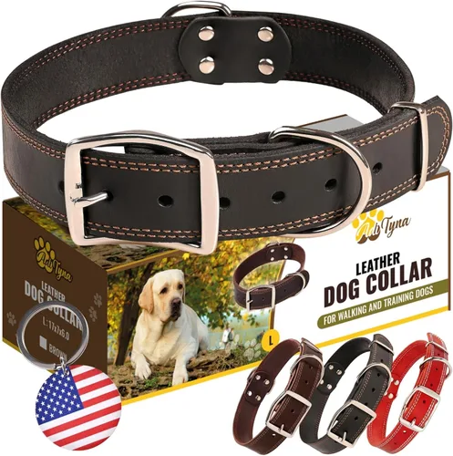 Vista 15 de Collar de perro de cuero negro resistente, collar de perro suave y fuerte para cachorros o razas pequeñas