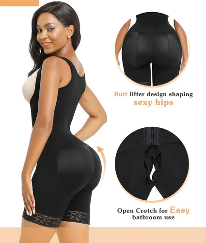 Vista 2 de Lover-Beauty Shapewear for Women Tummy Control Fajas Colombianas Plus Size Butt Lifter Body Shaper for Women Bodysuit