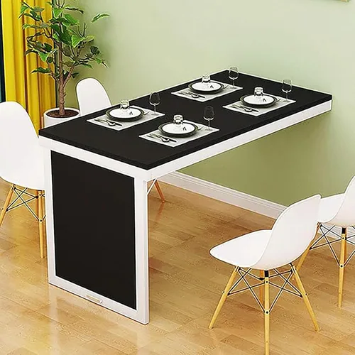 Vista 10 de Mesa de comedor plegable montada en la pared para espacios pequeños, mesa de comedor de madera para montar en la pared, mesa de cocina plegable