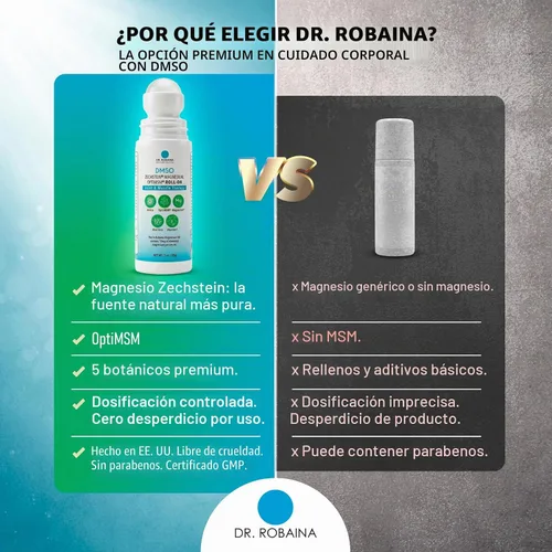 Vista 8 de Dr. Robaina DMSO Roll-On de 3 onzas – Cuidado de la piel con árnica, magnesio, OptiMSM, aloe vera y vitamina E Fórmula tópica botánica no grasa