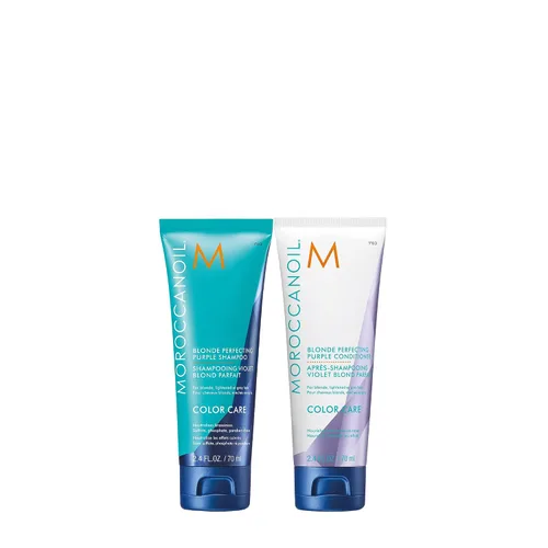 Vista 10 de Moroccanoil Paquete de champú y acondicionador morado perfeccionador rubio