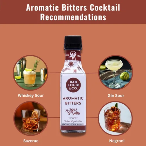 Vista 6 de Bablouie Combo de amargos aromáticos con especias y naranja, amargos sin alcohol (4 onzas líquidas cada uno), hecho a mano con hierbas y especias