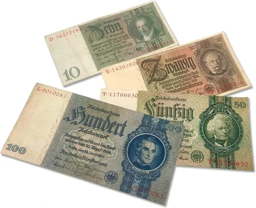 Vista 10 de IMPACTO COLECCIONABLES - 2 billetes utilizados durante la Segunda Guerra Mundial por las tropas alemanas (1939-42) - Tercer Reich, certificado