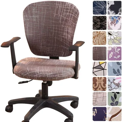 Vista 22 de Melaluxe - Funda para silla de oficina de computadora, funda universal protectora y elástica, cubierta elástica para silla giratoria