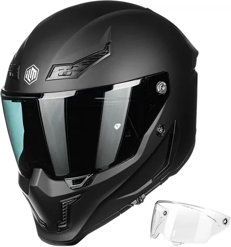 Vista 9 de ILM Cascos para Motocicleta para Adultos Hombres Mujeres Cara Completa DOT ECE Powersports Visera Dual para Carreras en Carretera con Pinlock