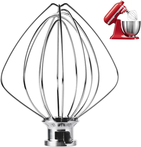 Vista 8 de K45WW - Accesorio para batidora KitchenAid de 6 hilos para batidora de pie inclinable de 4.5 y 5 cuartos de galón, agitador de crema de huevo