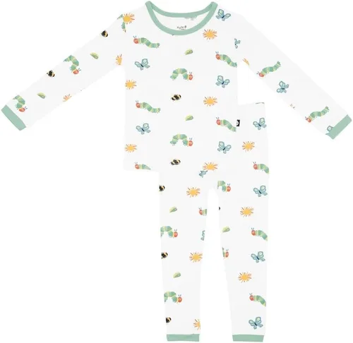 Vista 32 de KYTE BABY Juego de pijama para niños pequeños – Pijamas para niños pequeños hechas de material de rayón de bambú suave Pollito de Aloe