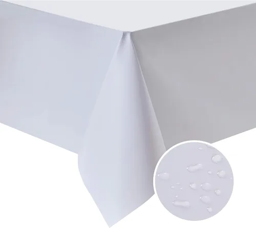 Vista 19 de NLMUVW - Mantel cuadrado de vinilo 100% resistente al agua, a prueba de aceite y derrames, mantel de PVC, fácil de limpiar, para cocina, comedor
