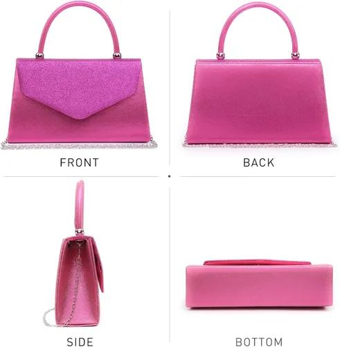 Vista 14 de Dasein Bolso de noche para mujer, embragues de fiesta, bolsos de boda, cóctel, baile de graduación, bolsos con purpurina esmerilada