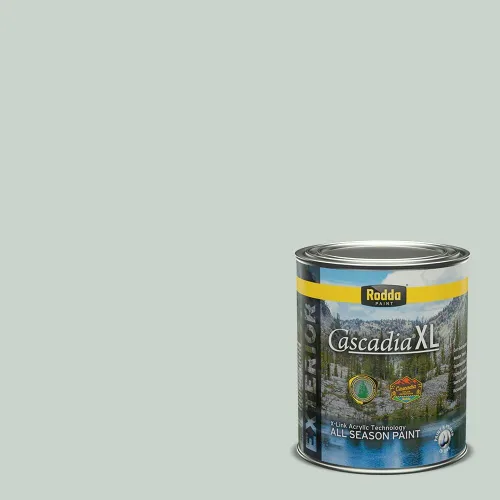 Vista 4 de Rodda Paint CASCADIA XL - Pintura e imprimación satinada para exteriores en uno, cuarto de galón, azul Madonna
