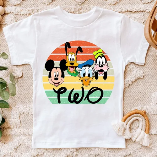 Vista 2 de Camisa de dos cumpleaños Mickey segundo cumpleaños camisa reino mágico cumpleaños traje Mickey 2do cumpleaños camiseta top