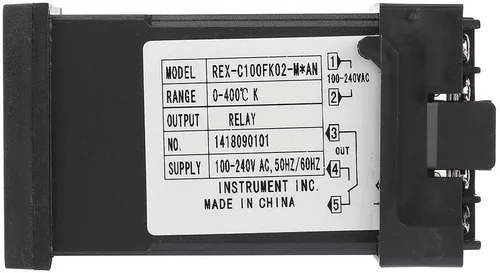 Vista 9 de Keenso REX-C100FK02-M*AN Controlador de temperatura, 0-400C, PID Autoidentificación, 250V AC