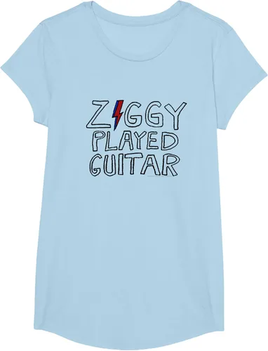 Vista 12 de David Bowie - Ziggy Played Guitar Sketch Lyric Camiseta Blanco