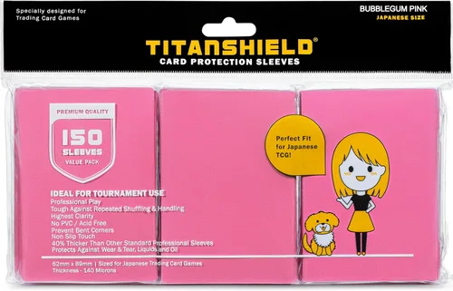 Vista 9 de TitanShield (150 mangas) tamaño pequeño japonés, fundas para tarjetas de comercio para Yu-Gi-Oh, Pelea de cartas Vanguard & More
