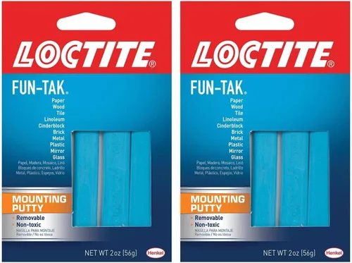 Vista 7 de Loctite Fun-Tak - Masilla de montaje, azul, cartera de 2 onzas, 1 paquete