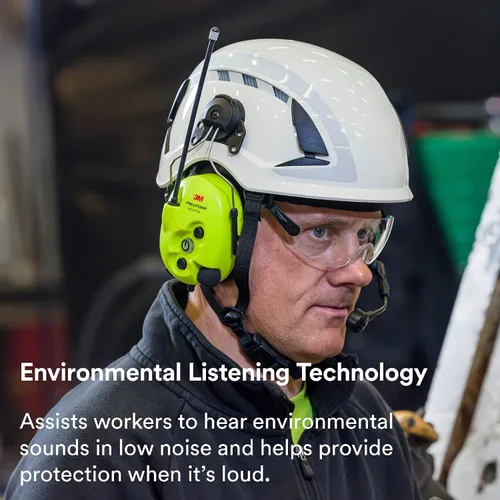 Vista 4 de 3M PELTOR LiteCom Plus Headset MT73H7P3E4610NA, protector auditivo se conecta al casco, radio de 2 vías, micrófono de voz con cancelación de ruido