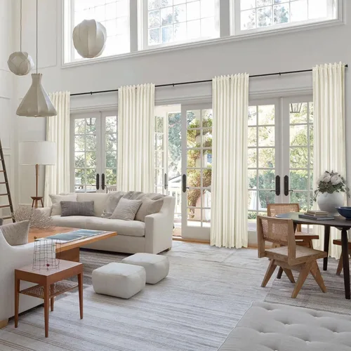Vista 8 de Frelement Cortinas de terciopelo de felpa para sala de estar, dormitorio, cortinas de oscurecimiento de habitación, cortinas con pestaña trasera