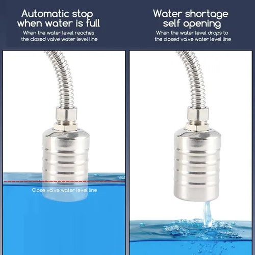Vista 3 de Válvula de flotador automática de 3/4 "Válvula de control de nivel de agua, válvula de bola de flotador de acero inoxidable 304 Válvula de flotador