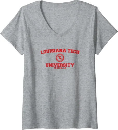 Vista 4 de Womens Louisiana Tech Bulldogs Large One Color V-Neck T-Shirt