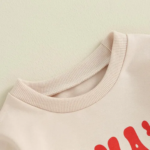 Vista 92 de SOLILOQUY Traje de manga larga con cuello redondo para el primer día de San Valentín para bebé niño y niña, mameluco de corazón de amor