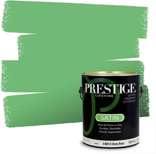 Vista 159 de PRESTIGE Pintura exterior e imprimación en uno, aloe, plano, 1 galón