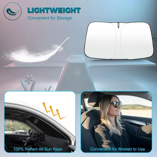 Vista 6 de Car Windshield Sunshade Cover Compatible for Honda HR-V HRV 2023-2024 2025 Auto Front Window Sun Visor Protection Accessories