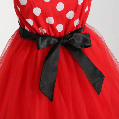 Vista 5 de Vestidos de princesa para niñas, vestido de Minnie Mouse, traje de cumpleaños de Minnie Mouse, disfraz de Minnie Mouse