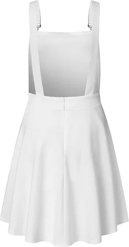 Vista 3 de YOINS - Minifaldas overol femeninas con tirantes ajustables, plisadas
