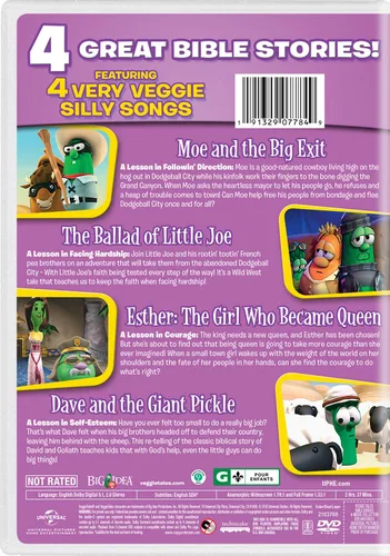 Vista 2 de VeggieTales Bible Heroes 4-Movie Collection Moe and the Big Exit The Ballad of Little Joe Esther - The Girl Who Became Queen Dave and the Giant
