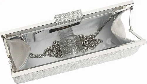 Vista 5 de DEXMAY Crystal Clutch Purse for Women Rhinestone Frame Clutch Handbag for Party
