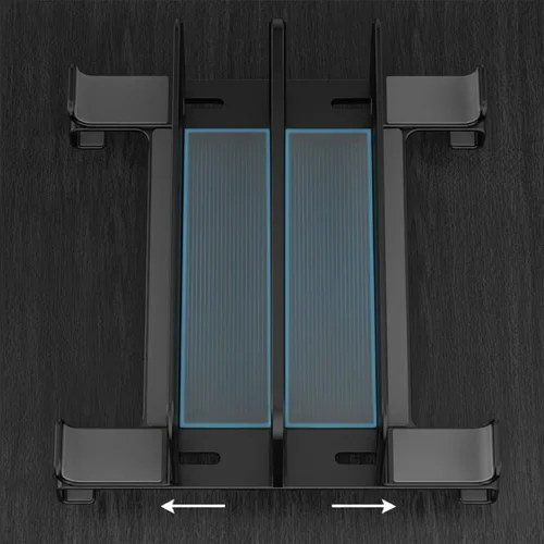 Vista 7 de Vertical Laptop Stand Holder, Compatible Desktop Laptop Holder, Adjustable Notebook Dock, 3 in 1 Computer Stand for Laptop/Tablet