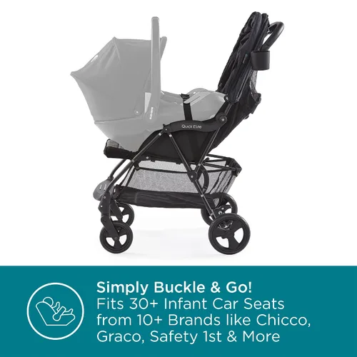 Vista 2 de Contours Quick Elite - Cochecito de bebé, cochecito de viaje ligero y compacto, compatible con asiento de automóvil infantil, asiento reclinable