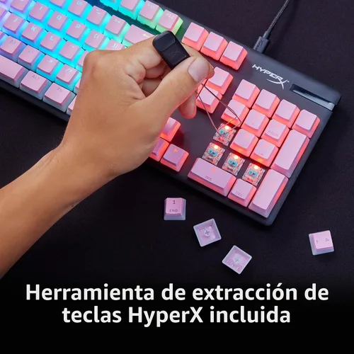 Vista 9 de HyperX Pudding Keycaps 2 - Juego completo de llaves - PBT - 112 teclas - Blanco