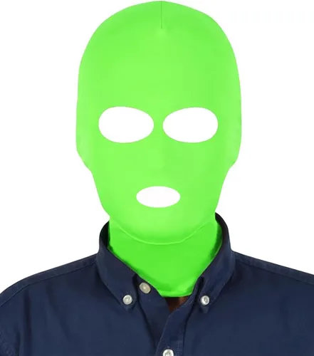 Vista 14 de Máscara facial completa unisex de 3 agujeros, elástica, transpirable, para Halloween, disfraz de cosplay, capucha Zentai