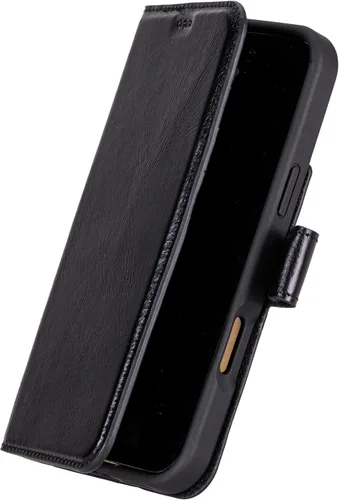 Vista 106 de Bayelon Funda tipo cartera para iPhone 15 Pro, cartera de cuero de grano completo, funda magnética desmontable, tarjetero, funda tipo cartera