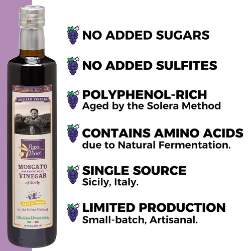 Vista 9 de Papa Vince Juego de aceite de oliva virgen extra y balsámico - AOVE Primero prensado en frío diciembre 2023/24, vinagre balsámico envejecido 8 años