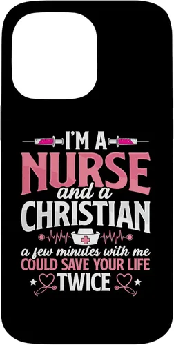 Vista 21 de iPhone 16 Christian Nurse Jesus God Funny Nursing RN LPN CNA - Funda para mujer