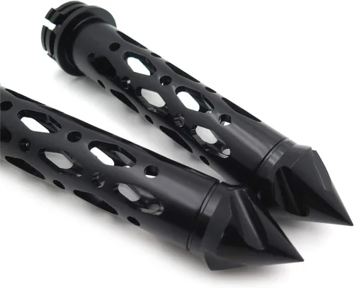 Vista 5 de Billet CNC negro 7/8 "(22 mm) extremos de barra de púas con acelerador compatible con Suzuki GSXR 600 750 1000 Hayabusa/FZR YZF 600 600R R1 R6 R6S