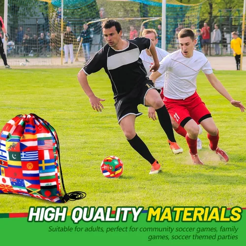 Vista 5 de Realspring Balón de fútbol tamaño 5 para fiesta, operación de Navidad, bolas de fútbol con bomba y bolsa de almacenamiento para deportes