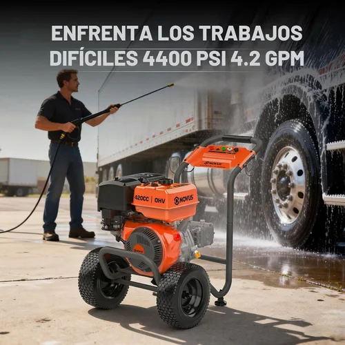 Vista 4 de NOVUS Lavadora a presión de gas 420CC 4400 PSI 4.2 GPM Lavadora eléctrica