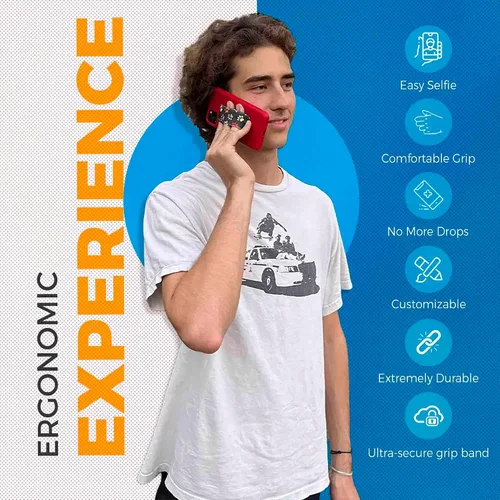 Vista 2 de Switchbands Finger Loop - Fundas para iPhone 12 Mini con correas para iPhone 12 Mini, con agarres elásticos, funda de carga inalámbrica para iPhone