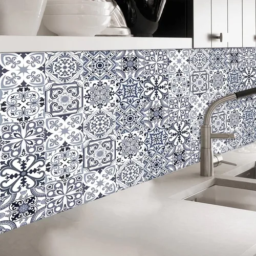 Vista 4 de 10 pegatinas decorativas autoadhesivas para azulejos, impermeables, para dormitorio, baño, escalera, decoración del hogar