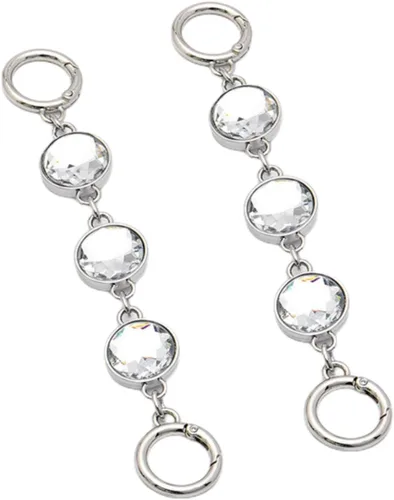 Vista 2 de Extensor de correa de bolso de 6.7 pulgadas de largo, extensor de cadena de cristal decorativo dorado para bolsa cruzada, bolso de hombro, 2