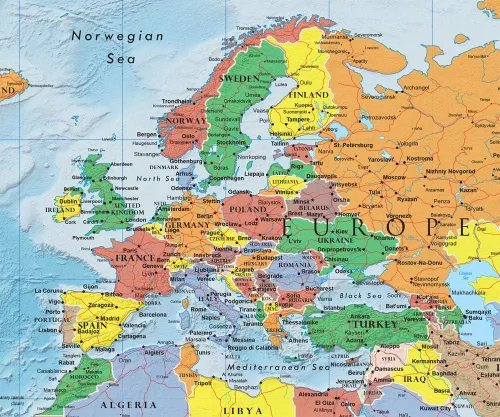 Vista 3 de Swiftmaps - Póster de pared de mapa mundial Premier, Mural 61cm x 91cm