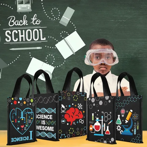 Vista 6 de Ferraycle 24 bolsas de recuerdos de fiesta de ciencia, decoraciones de fiesta para el último día de grado, libros, artículos de papelería, bolsa